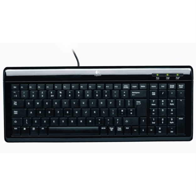 Picture of Logitech Ultra-Flat USB Keyboard US/Russian Keys