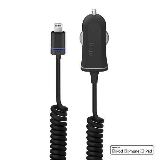 Picture of iLuv Premium EnergySeal Car Charger with Integrated Lightning Cable