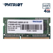Picture of  Memory Patriot 4GB DDR3 1600 MHZ (PSD34G1600L81S) SODIMM