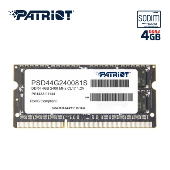 Picture of Memory Patriot 4GB DDR4 2400 Mhz (PSD44G240081S) SODIMM