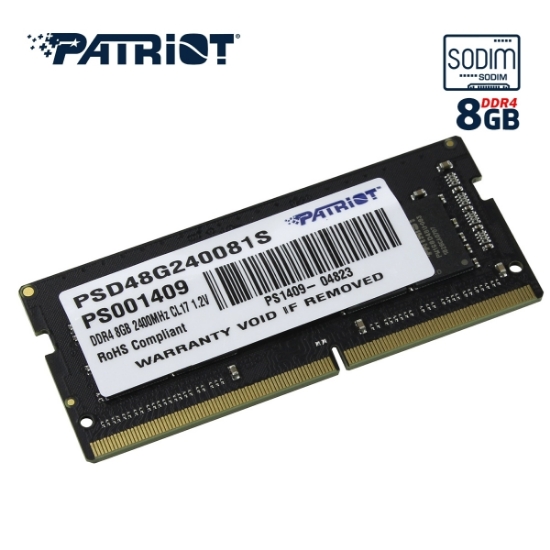 Picture of  Memory Patriot 8GB DDR4 2400 Mhz (PSD48G240081S) SODIMM