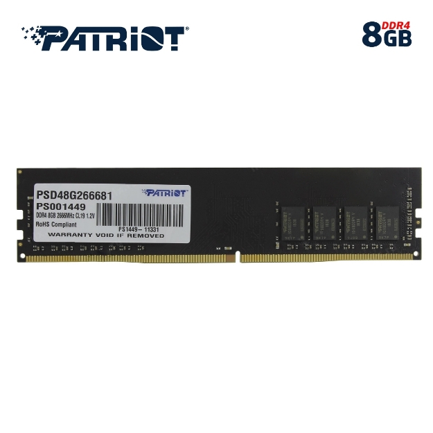 Picture of ოპერატიული მეხსიერება Patriot 8GB DDR4 2666 MHZ (PSD48G266681)