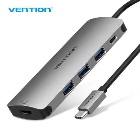 სურათი გადამყვანი VENTION Type-C To HDMI USB3.0 HUB CGPHA