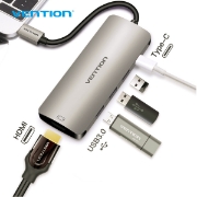 სურათი გადამყვანი VENTION Type-C To HDMI USB3.0 HUB CGPHA