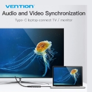 სურათი გადამყვანი VENTION Type-C To HDMI USB3.0 HUB CGPHA