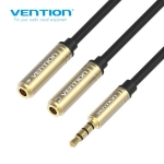 Picture of AUX გადამყვანი VENTION BBCBY 4 Pole 3.5mm MALE TO 2x 3.5MM FEMALE