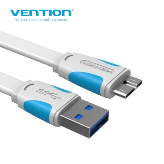 Picture of CABLE Vention VAS-A12-W050 USB3.0 USB A Male Micro B Male WHITE