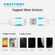 Picture of CABLE Vention VAS-A12-W050 USB3.0 USB A Male Micro B Male WHITE