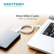 Picture of CABLE Vention VAS-A12-W050 USB3.0 USB A Male Micro B Male WHITE