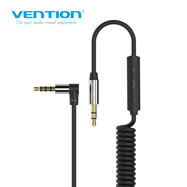 Picture of AUX Audio Cable With Microphone VENTION BEBBG BLACK