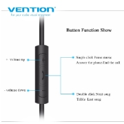 Picture of AUX Audio Cable With Microphone VENTION BEBBG BLACK
