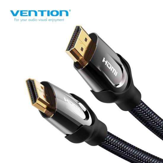 სურათი HDMI კაბელი VENTION VAA-B05-B150 Nylon Braided 1.5M Black 4K