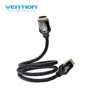 სურათი HDMI კაბელი VENTION VAA-B05-B150 Nylon Braided 1.5M Black 4K