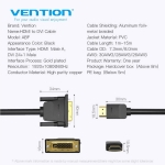 Picture of HDMI TO DVI-D CABLE VENTION ABFBH 2M BLACK