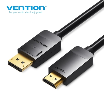 დეტალურის ჩვენება DP TO HDMI კაბელი Vention HADBH 2M BlacK სურათი DP TO HDMI კაბელი Vention HADBH 2M BlacK