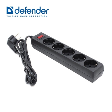 Show details for Surge Protector Defender ES 1.8 5outlets 1.8m Black Picture of Surge Protector Defender ES 1.8 5outlets 1.8m Black