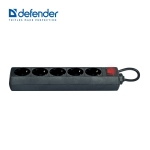 Picture of დენის გამანაწილებელი Defender ES 1.8 5outlets 1.8m Black