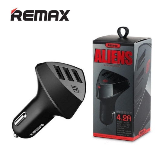 სურათი ავტომობილის USB დამტენი REMAX Alien RCC-304 BLACK