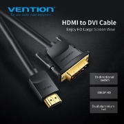 Picture of  HDMI TO DVI-D CABLE VENTION ABFBG 1.5M BLACK