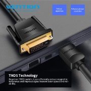 Picture of  HDMI TO DVI-D CABLE VENTION ABFBG 1.5M BLACK