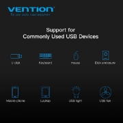 Picture of USB HUB VENTION VAS-J43-B050 0.5M USB3.0  BLACK