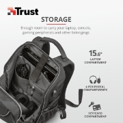 სურათი ნოუთბუქის ჩანთა TRUST GXT 1255 OUTLAW (23240) BACKPACK BLACK