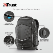 სურათი ნოუთბუქის ჩანთა TRUST GXT 1255 OUTLAW (23240) BACKPACK BLACK