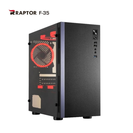 Picture of CASE Golden Tiger RAPTOR-F-35 MIDITOWER + 600W BLACK WINDOW