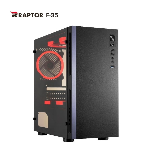 Picture of CASE Golden Tiger RAPTOR-F-35 MIDITOWER + 600W BLACK WINDOW