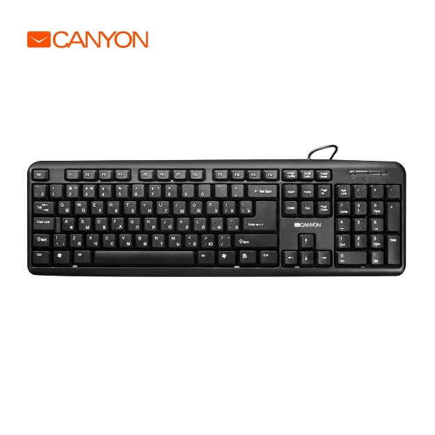 Picture of Keyboard CANYON Slim Desktop CNE-CKEY01-RU USB BLACK