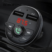 Picture of CAR USB CHARGER BOROFONE BC26 FM transmitter black