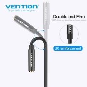 სურათი AUX გადამყვანი VENTION BBTBY 2x 3.5mm Male to 1x 3.5mm Female 4 Pole