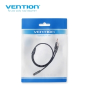 სურათი AUX გადამყვანი VENTION BBTBY 2x 3.5mm Male to 1x 3.5mm Female 4 Pole