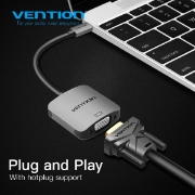 Picture of Adapter Type-C to VGA VENTION CGMHA Metal 0.1M