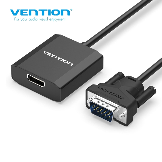 Picture of Adapter VENTION ACEB0 VGA TO HDMI Adapter Metal 0.15m Black