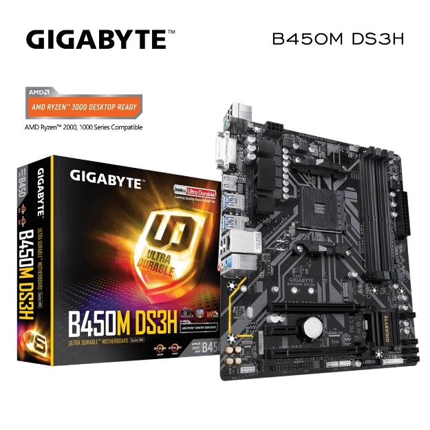 Picture of Motherboard GIGABYTE B450M DS3H AMD AM4 Rev1.0