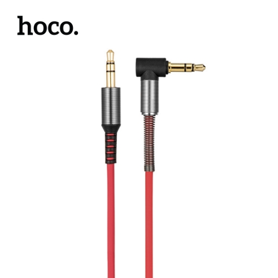 სურათი AUX კაბელი HOCO UPA02 Spring 3.5mm 1M BLACK