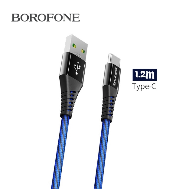 Picture of Type-C Cable BOROFONE BU13 Craft  Fast Charging 1.2M BLACK 5A