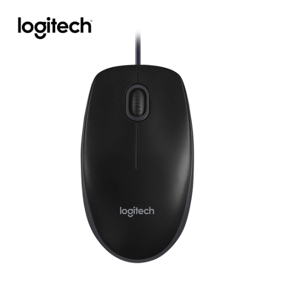 სურათი მაუსი LOGITECH B100 910-003357 USB 1.8M BLACK