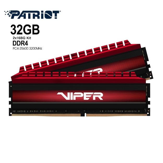 Picture of ოპერატიული მეხსიერება Patriot Viper 4 32GB (2x16GB) DDR4 3200MHz PV432G320C6K