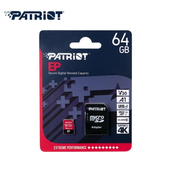 Picture of Memory Card Patriot PEF64GEP31MCX 64GB EP Series MICRO SDXC V30
