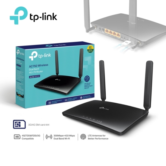 სურათი 4G როუტერი TP-LINK ARCHER MR200 BLACK