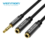 Picture of AUX Adapter Vention BBMBY 4 Pole 3.5mm Male to 2x3.5mm Female