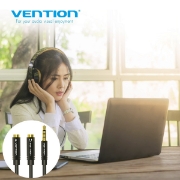 Picture of AUX Adapter Vention BBMBY 4 Pole 3.5mm Male to 2x3.5mm Female