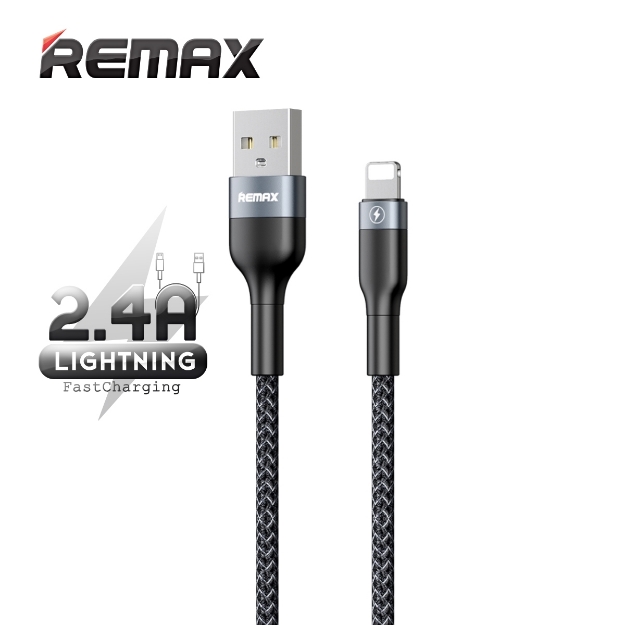 Picture of Lightning Cable REMAX RC-064i Sury 2 2.4A Durable Nylon Braide 1M Black