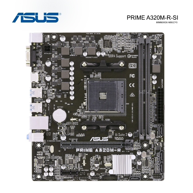 Picture of დედა დაფა ASUS PRIME A320M-R-SI (90MB0XD0-M0ECY0) AM4 AMD