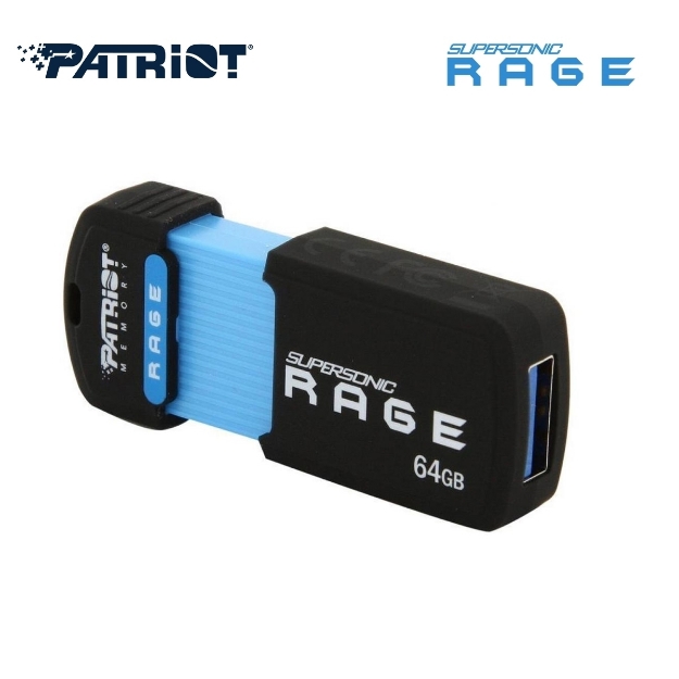 Picture of  ფლეშ მეხსიერება PATRIOT Supersonic Rage PEF64GSRUSB 64GB USB3.1 BLACK