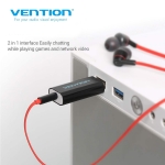 Picture of USB გადამყვანი VENTION VAB-S15-B 3.5mm 4pole