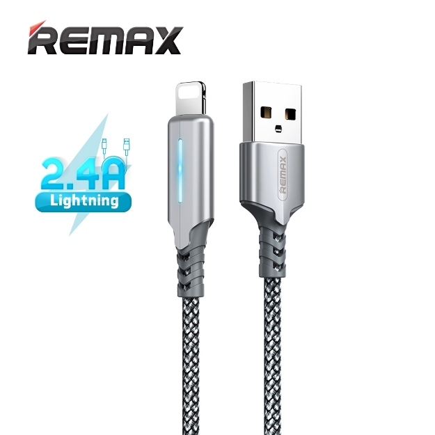 Picture of Lightning კაბელი REMAX-RC-123i Gonyu Series 2.4A Silver