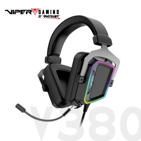 Picture of Headphone Patriot VIPER V380 PV3807UMXEK 7.1 RGB USB Black